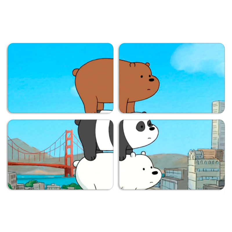 Магнитные фотопазлы 80 на 50 набор 4 штуки 