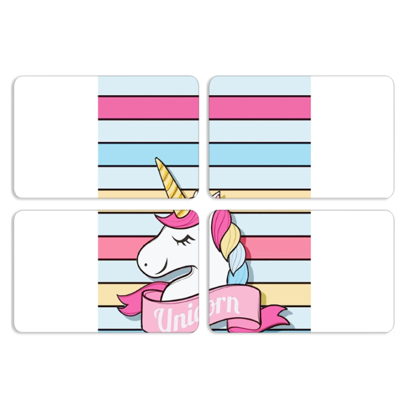 Магнитные фотопазлы 80 на 50 набор 4 штуки Unicorn