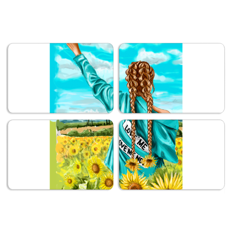 Магнитные фотопазлы 80 на 50 набор 4 штуки Love Me, Love Me Not