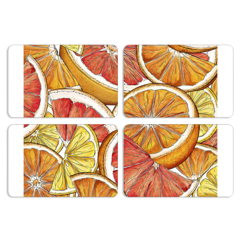 Магнитные фотопазлы 80 на 50 набор 4 штуки Citrus Pattern