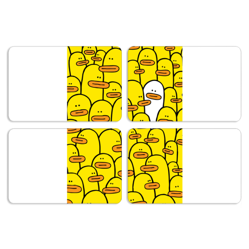 Магнитные фотопазлы 80 на 50 набор 4 штуки Yellow Ducklings