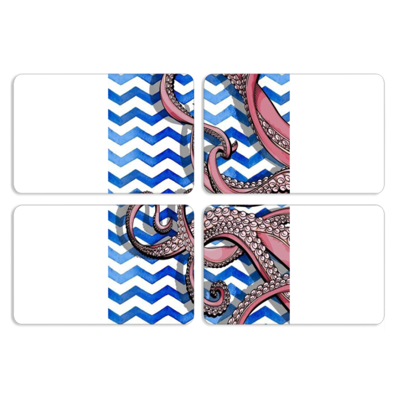 Магнитные фотопазлы 80 на 50 набор 4 штуки Sea Tentacles