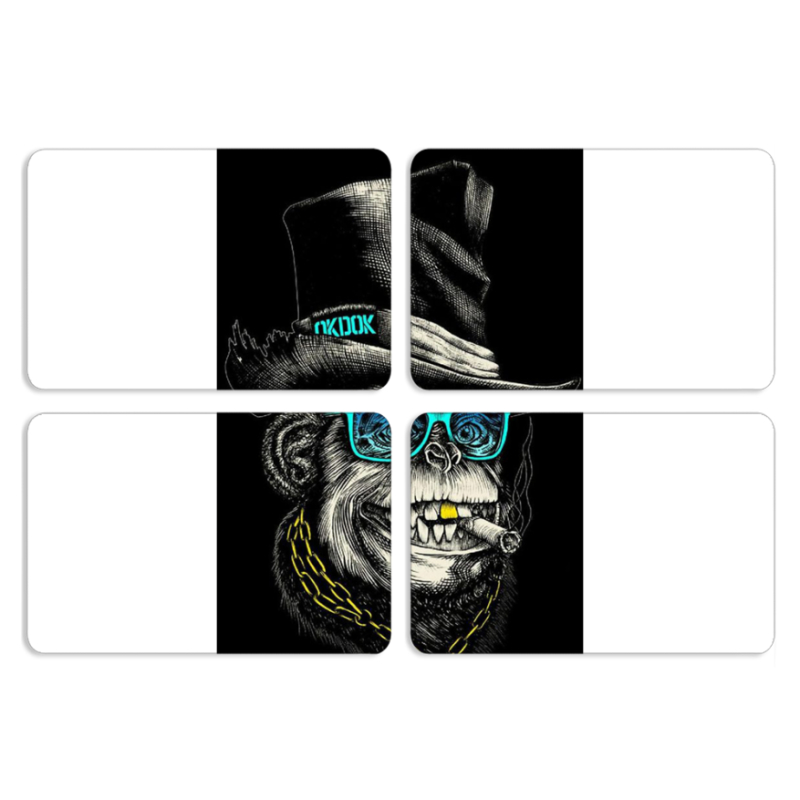 Магнитные фотопазлы 80 на 50 набор 4 штуки Rich Monkey