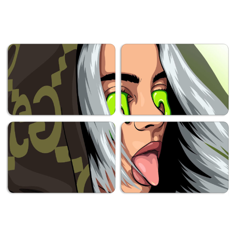 Магнитные фотопазлы 80 на 50 набор 4 штуки Billie