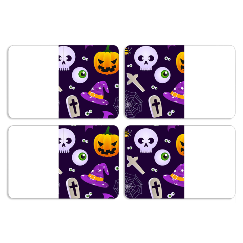 Магнитные фотопазлы 80 на 50 набор 4 штуки Halloween Purple Mood