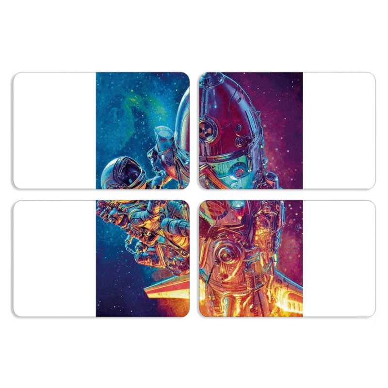 Магнитные фотопазлы 80 на 50 набор 4 штуки Astronaut in Space