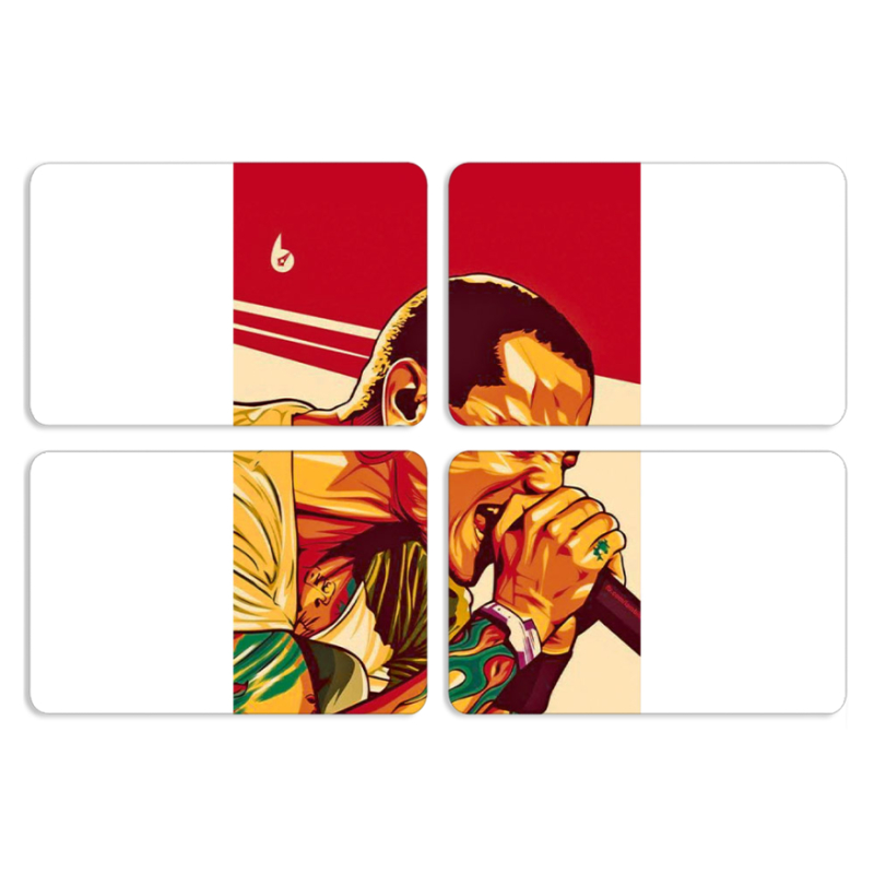 Магнитные фотопазлы 80 на 50 набор 4 штуки Chester Bennington