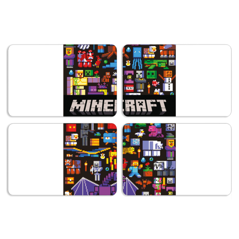 Магнитные фотопазлы 80 на 50 набор 4 штуки Minecraft Mobbery