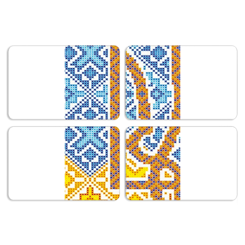 Магнитные фотопазлы 80 на 50 набор 4 штуки Тризуб Вишивка