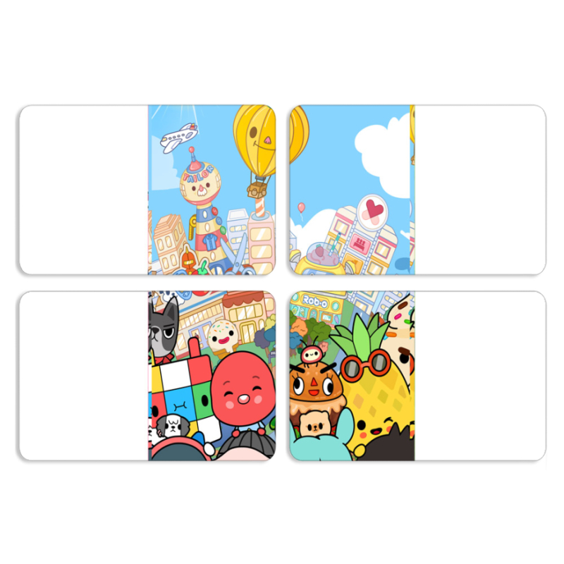 Магнитные фотопазлы 80 на 50 набор 4 штуки Світ Тока Бока