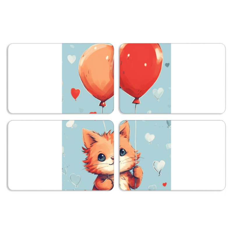 Магнитные фотопазлы 80 на 50 набор 4 штуки 