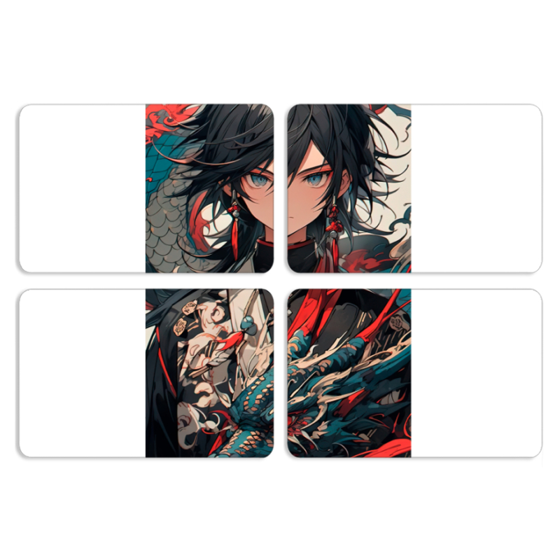 Магнитные фотопазлы 80 на 50 набор 4 штуки Giyu Tomioka