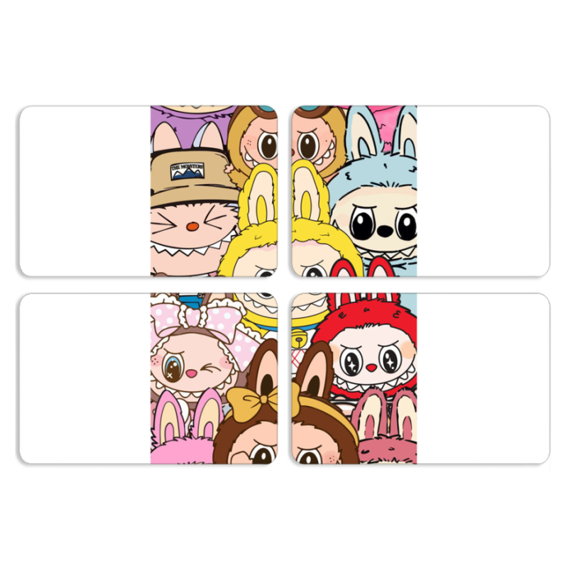 Магнитные фотопазлы 80 на 50 набор 4 штуки Labubu