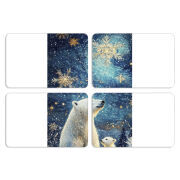 Магнитные фотопазлы 80 на 50 набор 4 штуки Північні ведмеді