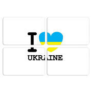 Магнитные фотопазлы 80 на 50 набор 4 штуки I love Ukraine