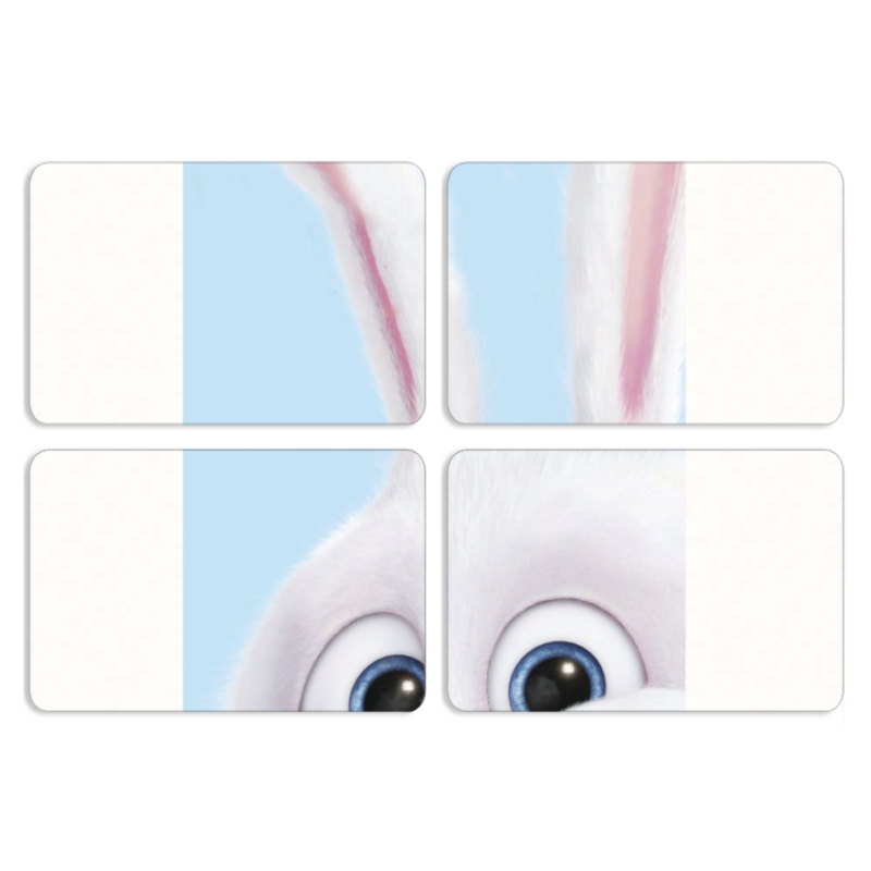 Магнитные фотопазлы 80 на 50 набор 4 штуки Rabbit