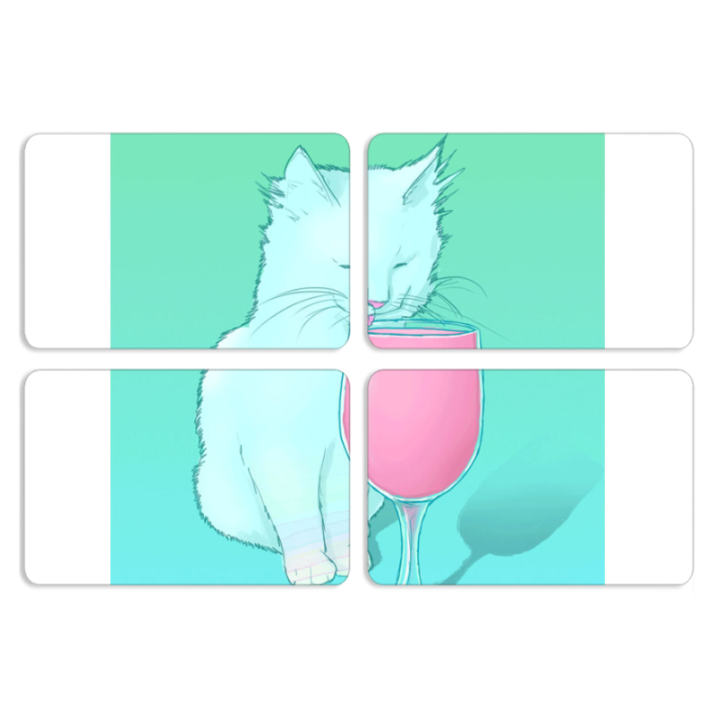 Магнитные фотопазлы 80 на 50 набор 4 штуки 