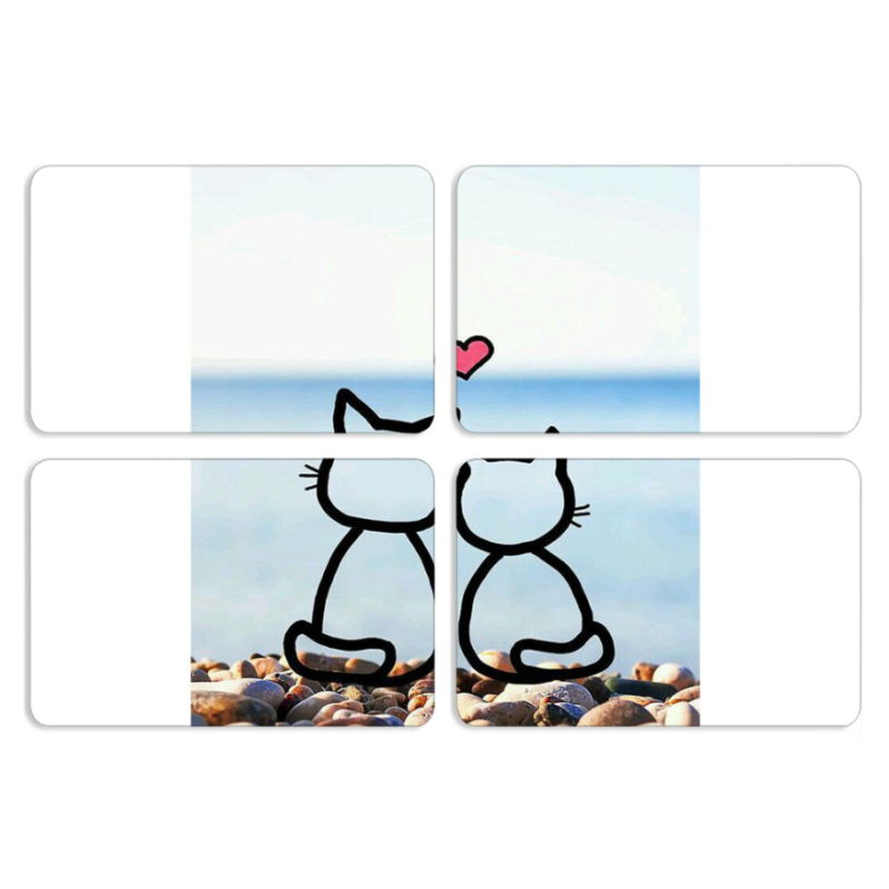 Магнитные фотопазлы 80 на 50 набор 4 штуки 