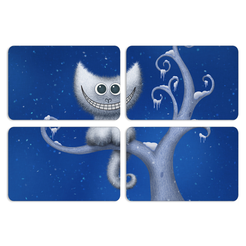 Магнитные фотопазлы 80 на 50 набор 4 штуки Smile Cheshire Cat