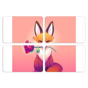 Магнитные фотопазлы 80 на 50 набор 4 штуки Cutie Fox