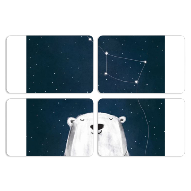 Магнитные фотопазлы 80 на 50 набор 4 штуки Ты мой космос
