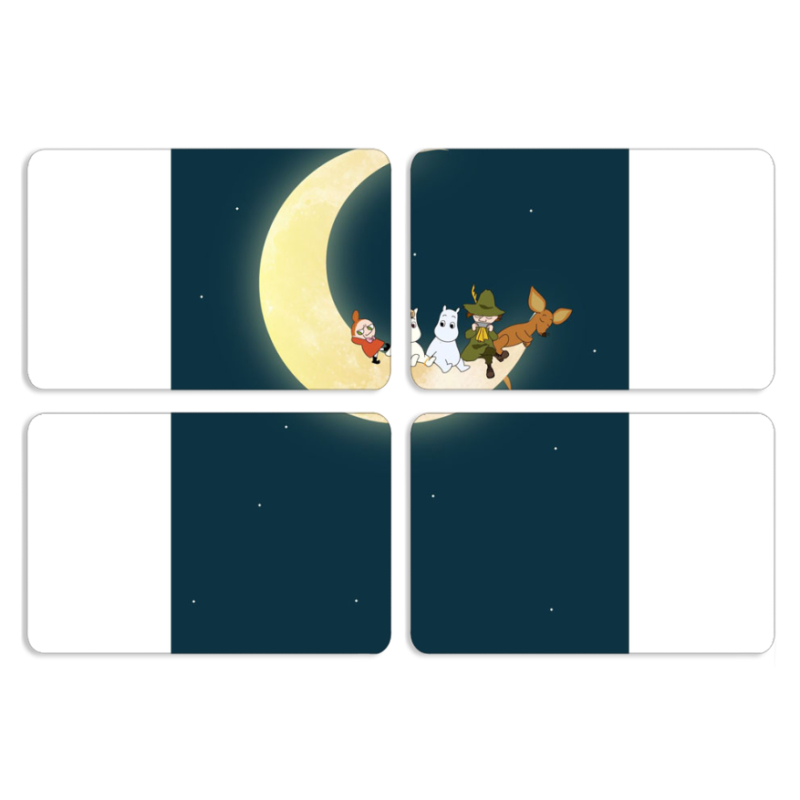 Магнитные фотопазлы 80 на 50 набор 4 штуки Mumintroll