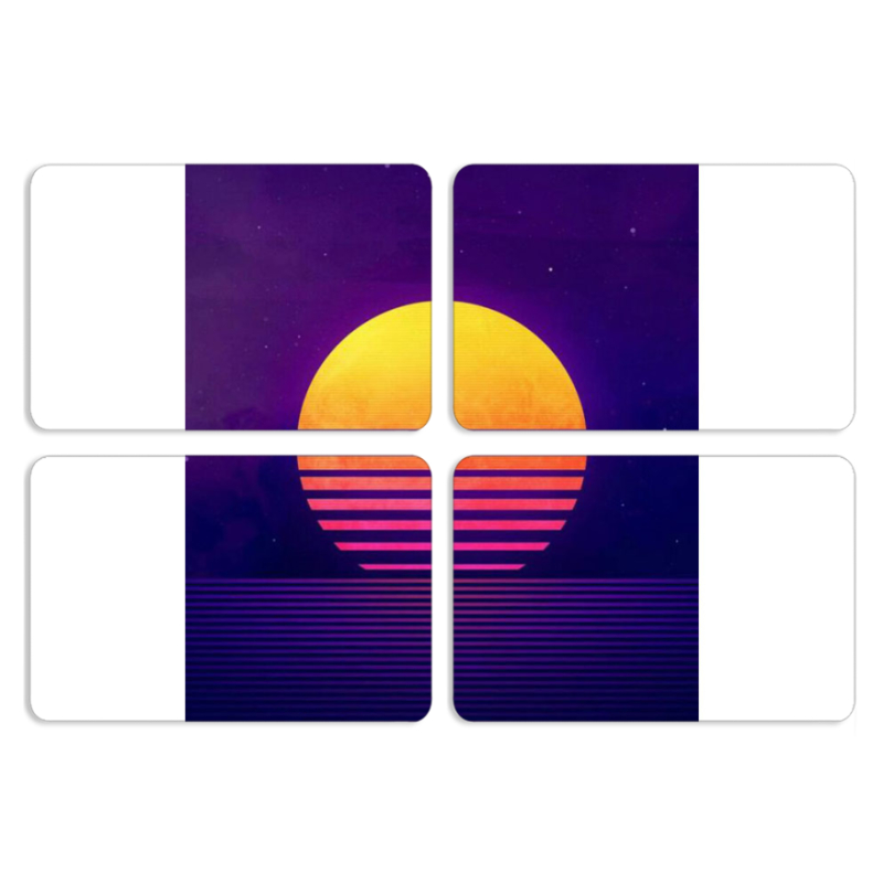 Магнитные фотопазлы 80 на 50 набор 4 штуки 