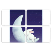 Магнитные фотопазлы 80 на 50 набор 4 штуки Moon Bunny