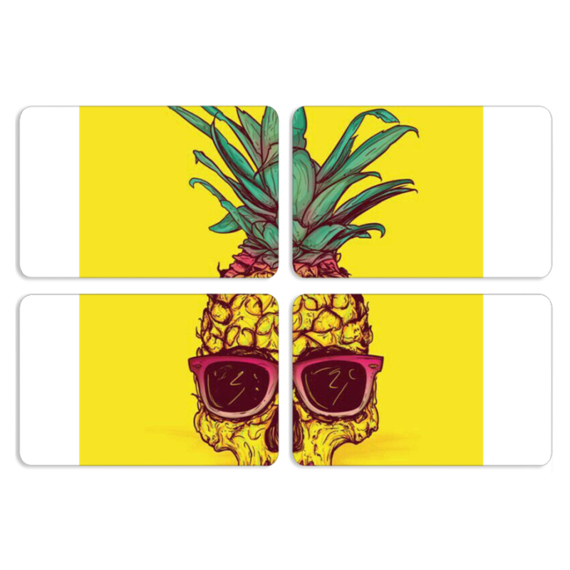Магнитные фотопазлы 80 на 50 набор 4 штуки Pineapple Skull