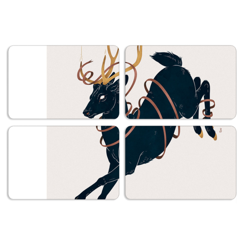 Магнитные фотопазлы 80 на 50 набор 4 штуки Black Deer