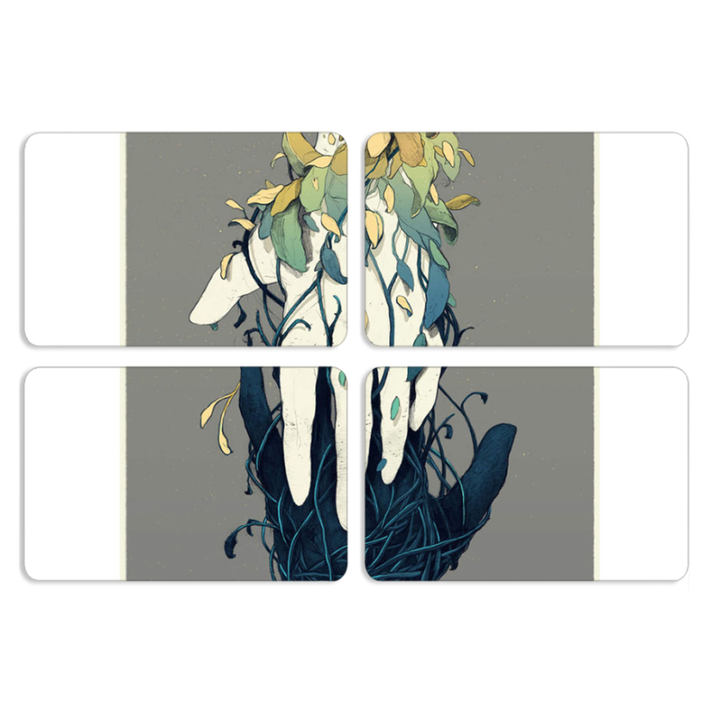 Магнитные фотопазлы 80 на 50 набор 4 штуки Natures Hands