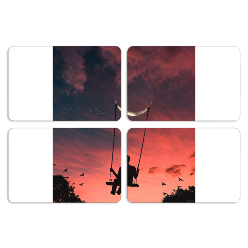 Магнитные фотопазлы 80 на 50 набор 4 штуки 