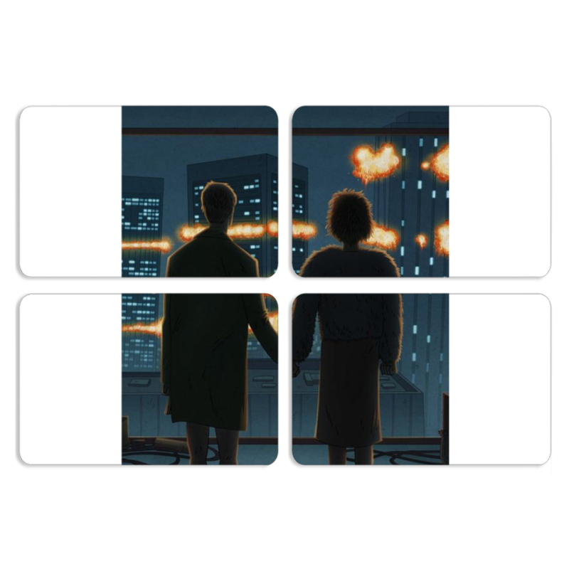 Магнитные фотопазлы 80 на 50 набор 4 штуки 