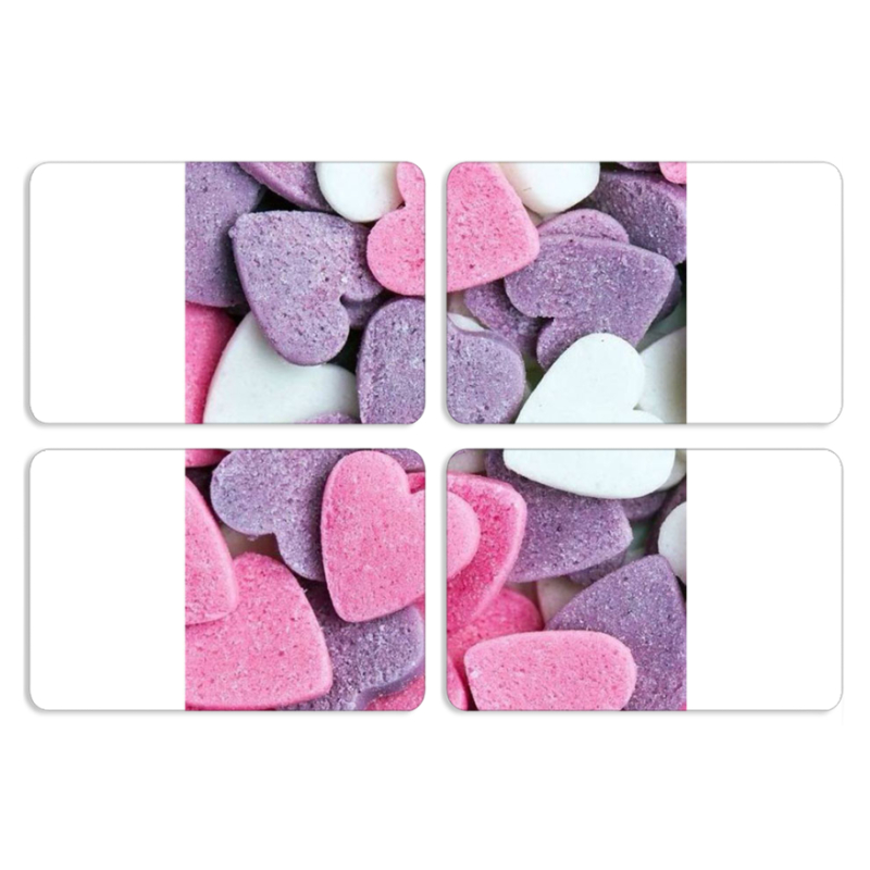 Магнитные фотопазлы 80 на 50 набор 4 штуки Сердечки