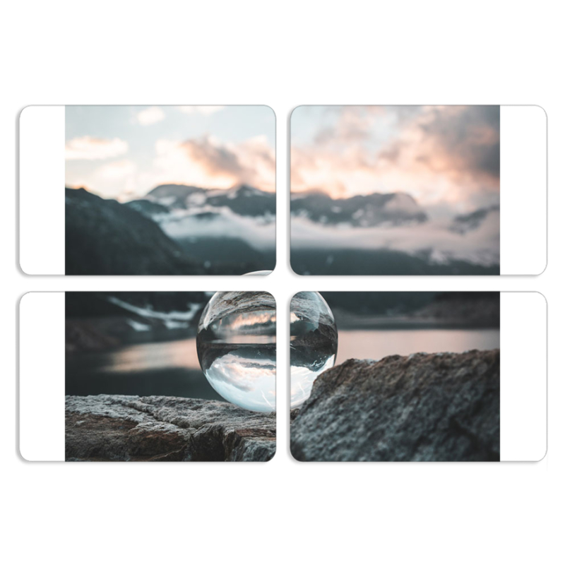 Магнитные фотопазлы 80 на 50 набор 4 штуки 