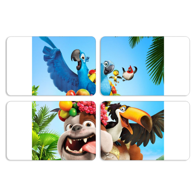 Магнитные фотопазлы 80 на 50 набор 4 штуки 