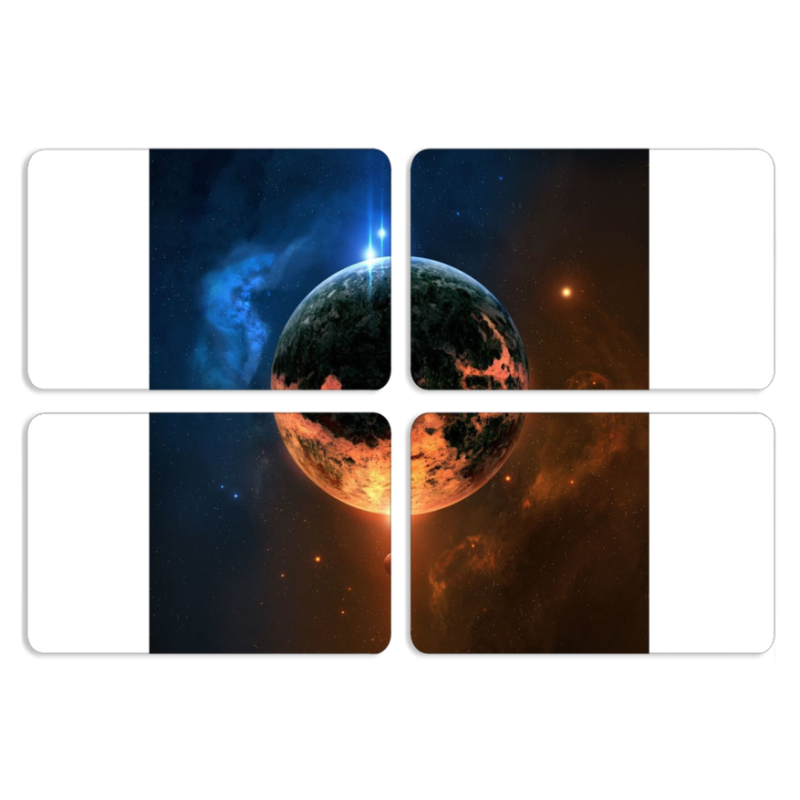 Магнитные фотопазлы 80 на 50 набор 4 штуки 