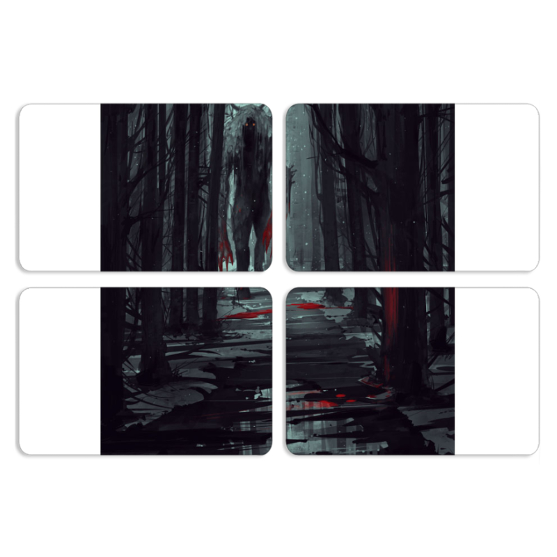 Магнитные фотопазлы 80 на 50 набор 4 штуки Forest and Beast