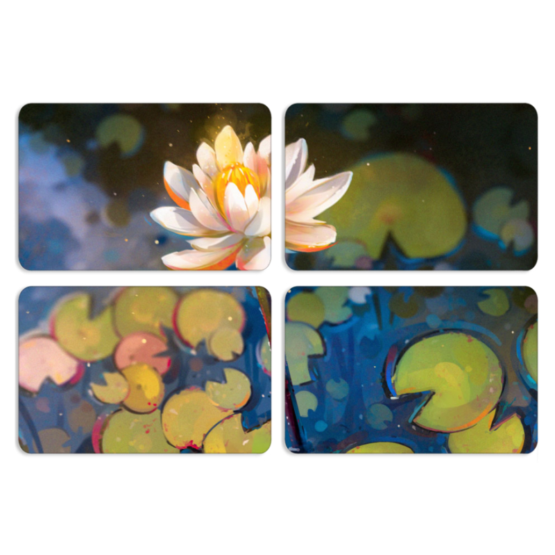 Магнитные фотопазлы 80 на 50 набор 4 штуки Waterlily