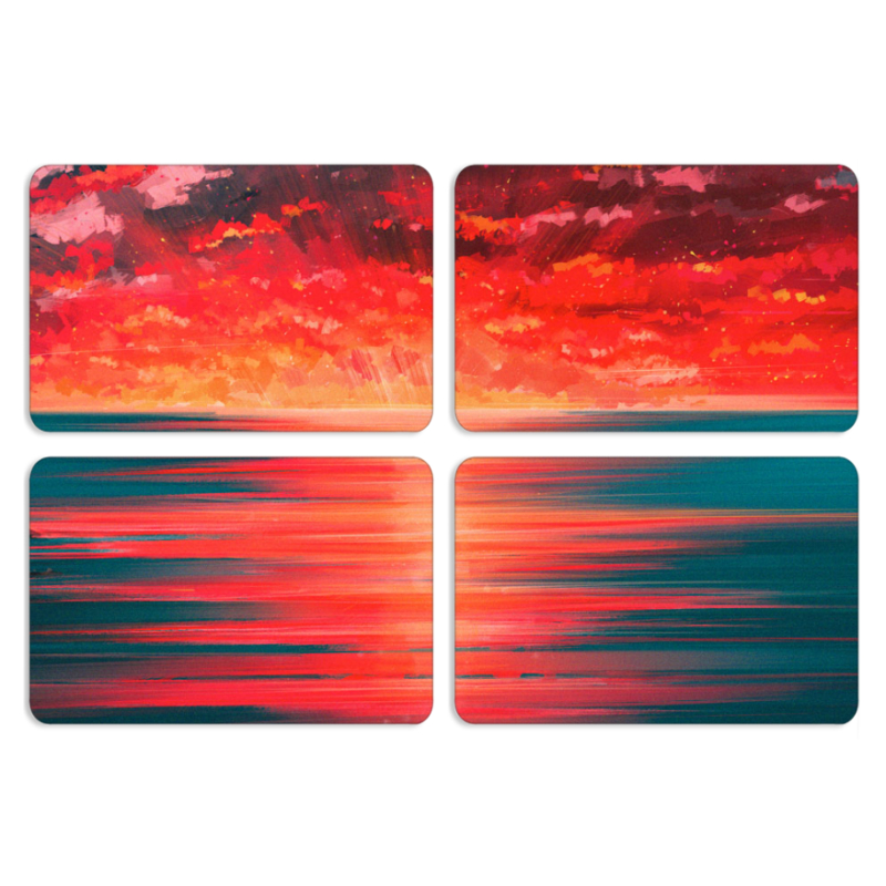 Магнитные фотопазлы 80 на 50 набор 4 штуки Seaside b