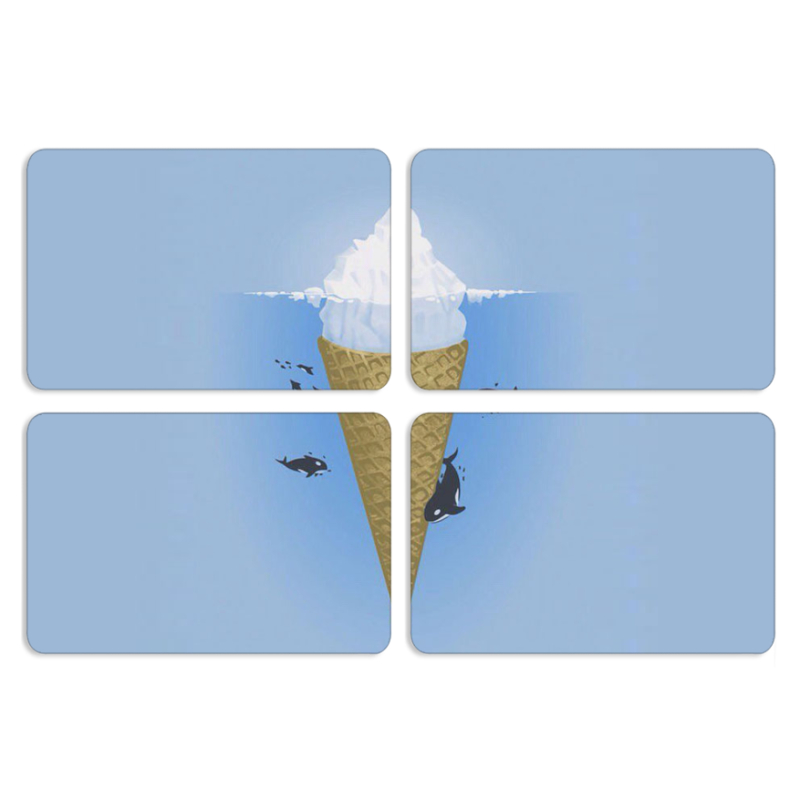 Магнитные фотопазлы 80 на 50 набор 4 штуки 