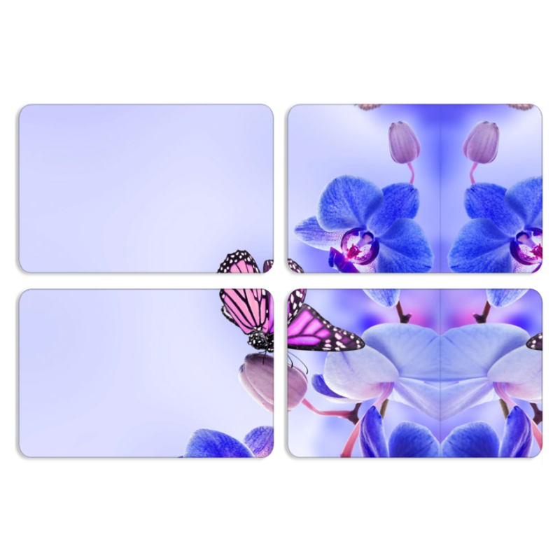 Магнитные фотопазлы 80 на 50 набор 4 штуки Orchids and Butterflies
