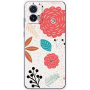 Чехол BoxFace Motorola Edge 30 Neo Line Flowers