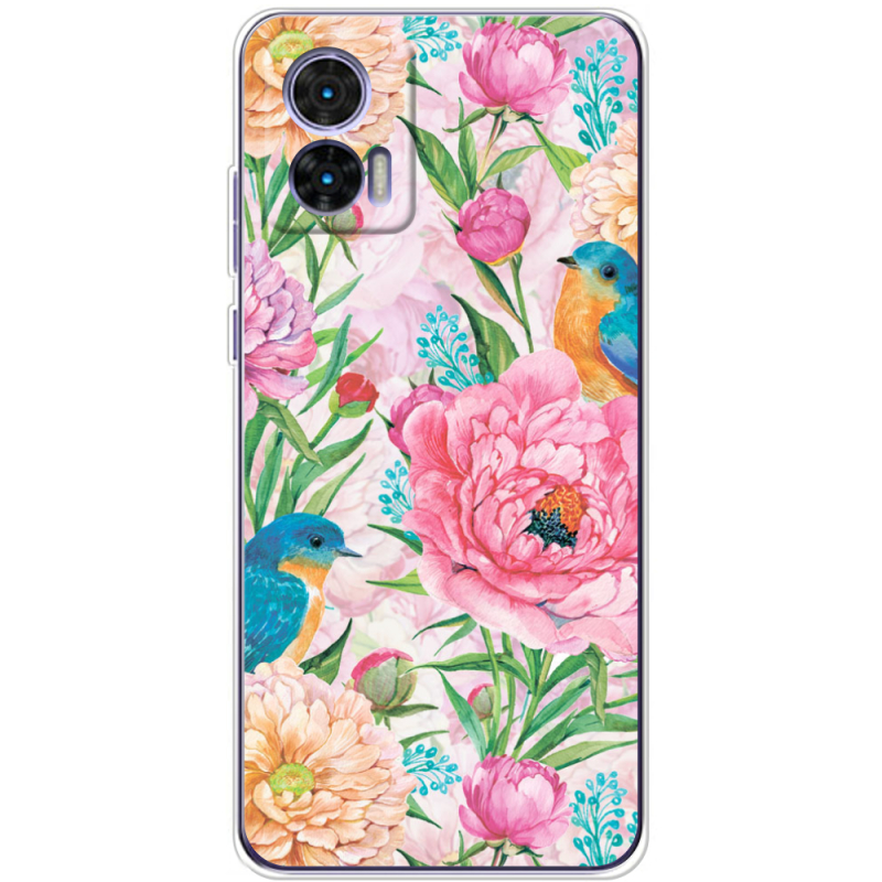 Чехол BoxFace Motorola Edge 30 Neo Birds in Flowers