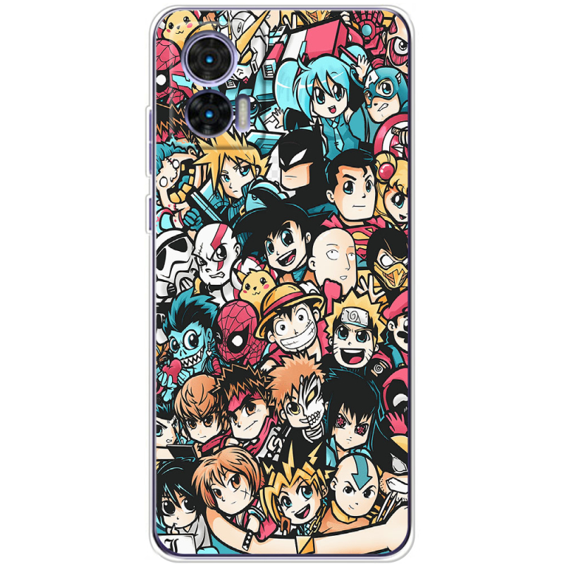 Чехол BoxFace Motorola Edge 30 Neo Anime Stickers