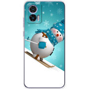 Чехол BoxFace Motorola Edge 30 Neo Skier Snowman