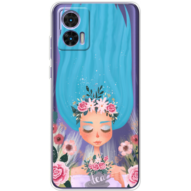 Прозрачный чехол BoxFace Motorola Edge 30 Neo Blue Hair