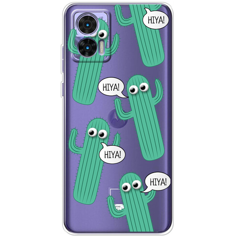 Прозрачный чехол BoxFace Motorola Edge 30 Neo с 3D-глазками HIYA