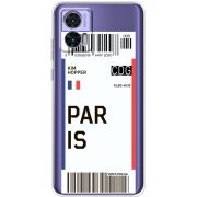 Прозрачный чехол BoxFace Motorola Edge 30 Neo Ticket Paris