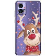 Прозрачный чехол BoxFace Motorola Edge 30 Neo Winter Deer